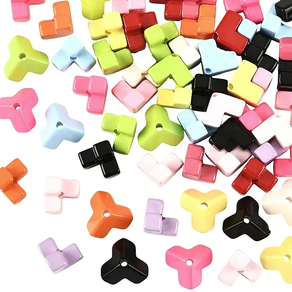 60Pcs Baking Paint Opaque Acrylic Beads