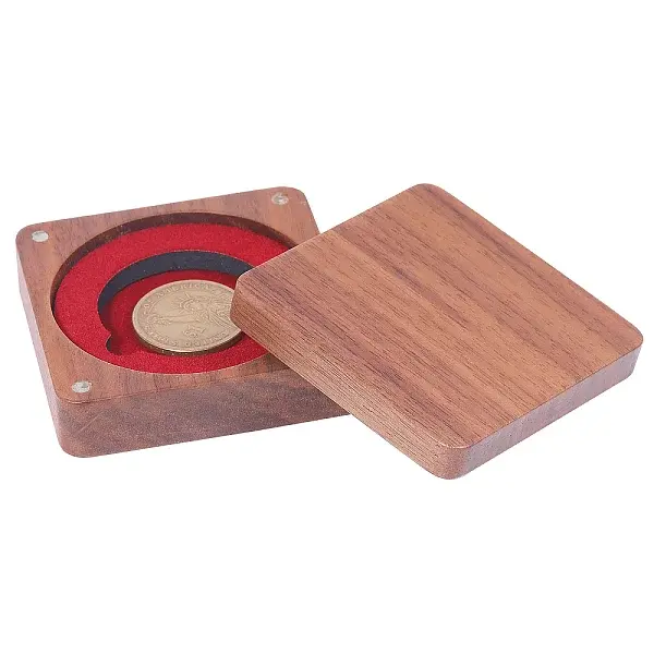 Wood Medal Storage Magnetic Boxes