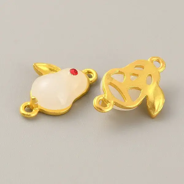Glass Alloy Connector Charms