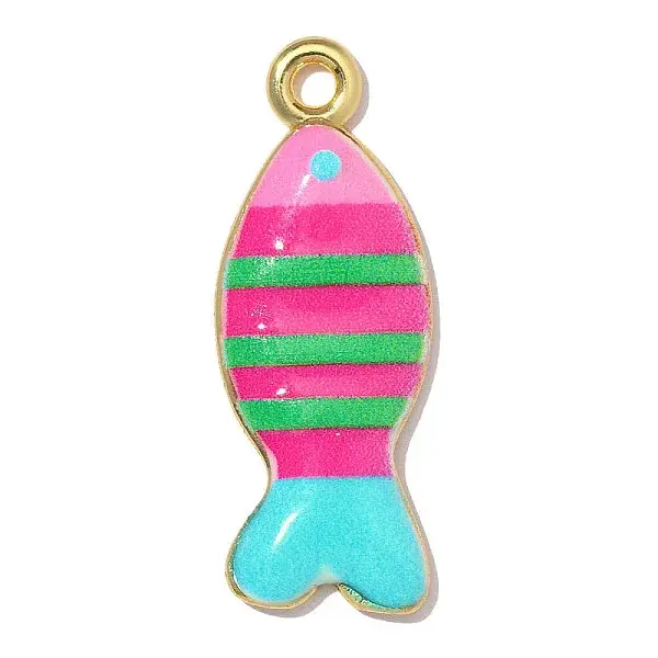 Printed Brass with Enamel Pendants