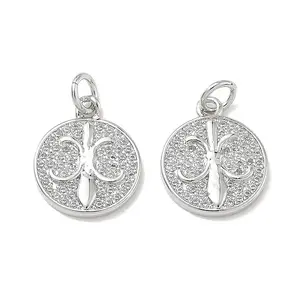Brass Micro Pave Cubic Zirconia Pendants