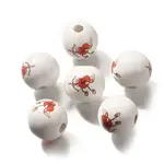Valentine's Day Element Printed Wood Beads
