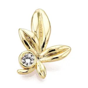 Brass Micro Pave Cubic Zirconia Pendants