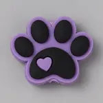 Paw Print PVC Plastic Beads