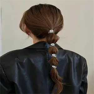 6Pcs Plastic Elastic String Hair Accessories