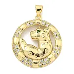 Brass Micro Pave Cubic Zirconia Pendants