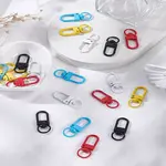 20Pcs 5 Colors Spray Painted Eco-Friendly Alloy Swivel Snap Hook Clasps