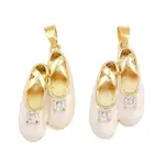 Brass Micro Pave Clear Cubic Zirconia Pendants