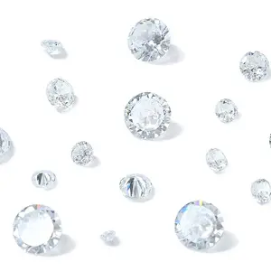 50Pcs 5 Styles Cubic Zirconia Cabochons