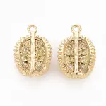 Brass Micro Pave Clear Cubic Zirconia Pendants