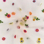 Polyester Embroidered Daisy Tablecloth