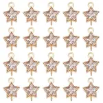 20Pcs Brass Pave Clear Cubic Zirconia Links