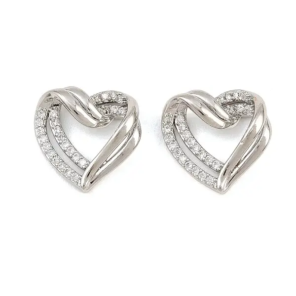 Brass Micro Pave Clear Cubic Zirconia Pendants