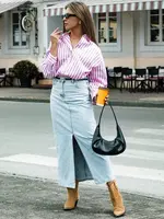 Spódnica jeansowa VIRTON niebieska Dstreet