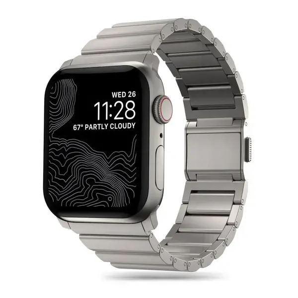 Tech-Protect Steel remienok na Apple Watch 44/45/49mm, titanium