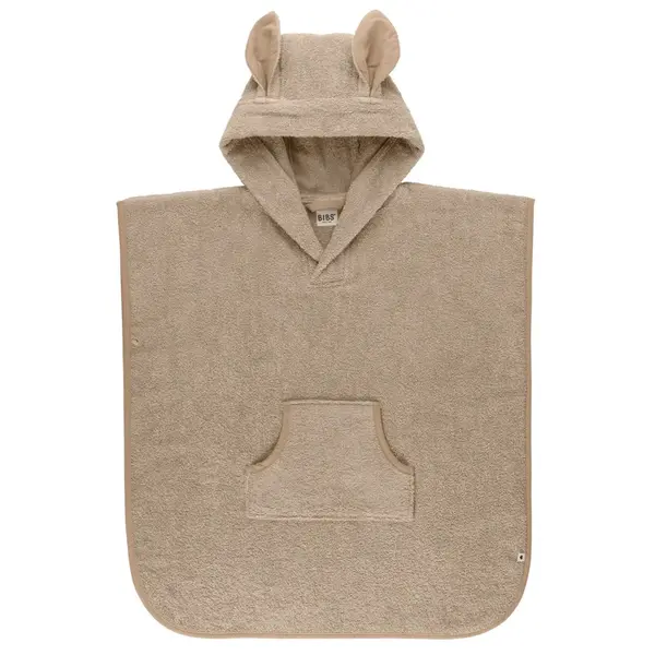 BIBS Kangaroo froté pončo z bavlny - Vanilla