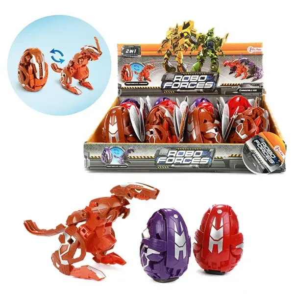 2x Transformovacie vajíčko robot dinosaurus-Toi Toys
