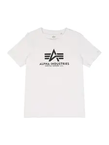 ALPHA INDUSTRIES Tričko  čierna / šedobiela
