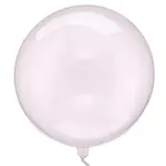Balónek fóliová koule průhledná růžová 40 cm