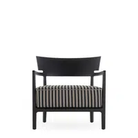 Cara Outdoor Mat černá-šedo/černé pruhy Kartell
