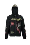 Ed Hardy Tepláková bunda 'Double-Venom'  žltá / červená / čierna