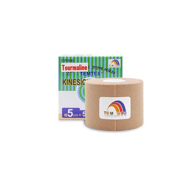 TEMTEX Kinesio tourmaline tejp béžový 5 cm x 5 m