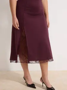 Trendyol Curve Sukňa  baklažánová
