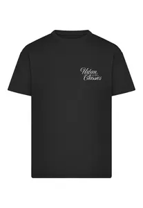 Urban Classics Tričko 'Flow Script'  čierna / biela