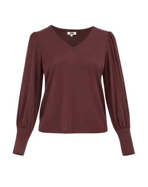 WE Fashion Blúzka  vínovo červená