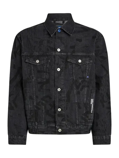 KARL LAGERFELD JEANS Prechodná bunda  čierna / čierny denim