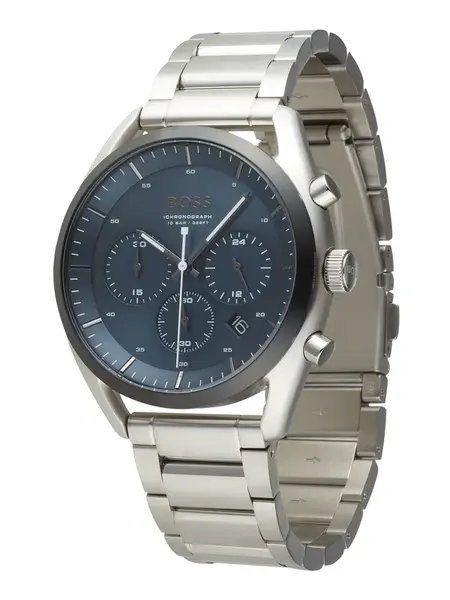 BOSS Analógové hodinky 'TOP'  enciánová / strieborná