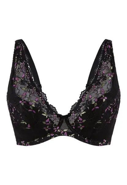 LingaDore Podprsenka  zelená / fialová / čierna