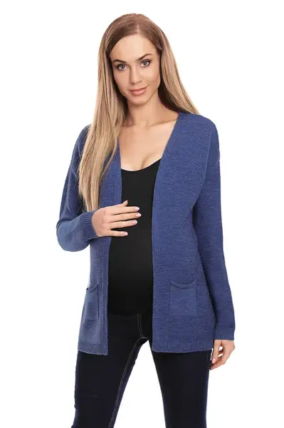 bemaamaa Těhotenský svetřík, kardigan s kapsami - jeans