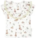 nicol Tričko bavlna, krátký rukáv s volánky, , Bunny - krémové, vel. 116