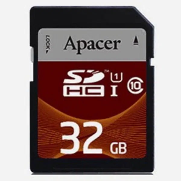 Apacer paměťová karta Secure Digital Card, 32GB, SDHC, AP32GSDHC10U1-R, UHS-I U1 (Class 10)