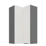 Horní rohová skříňka Aria ANT 60x60 GN-108 2F (90°) Barva korpusu: Antracit, Barva dvířek: WH - Crystal white AFM