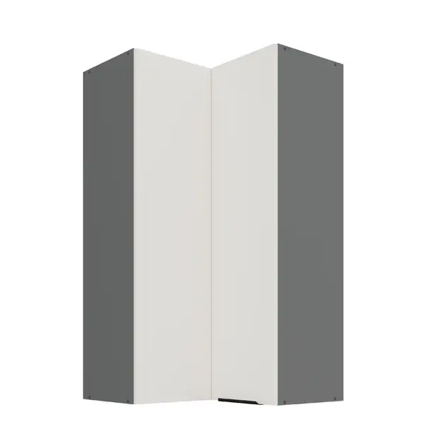 Horní rohová skříňka Aria ANT 60x60 GN-108 2F (90°) Barva korpusu: Antracit, Barva dvířek: WH - Crystal white AFM