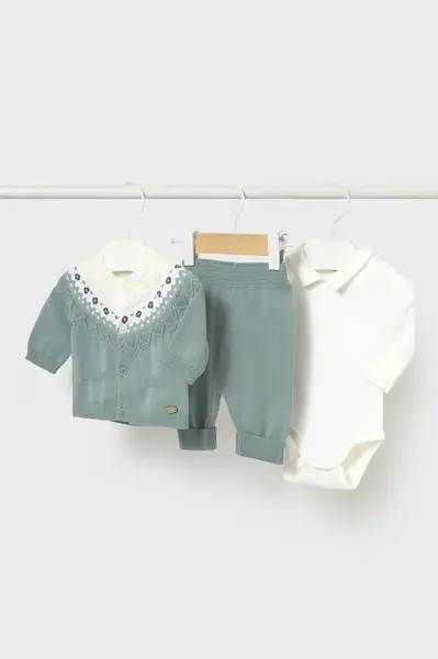 Dětská bavlněná souprava Mayoral Newborn modrá barva, 2570