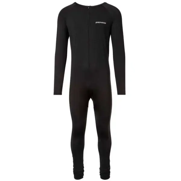 SHERWOOD BASE LAYER SR Jednodílné funkční ribano, černá, velikost