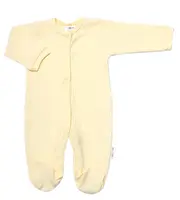 Baby Nellys Praktická 5-dílná žebrovaná soupravička do porodnice BOY, žlutá vel.  68