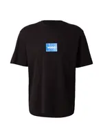 HUGO Tričko 'Nayonix'  modrá / čierna / biela