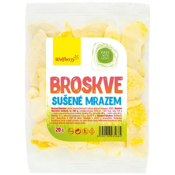 Wolfberry Broskve lyofilizované 20 g