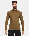 Pánské termo triko s dlouhým rukávem z merino wool kilpi jager-m hnědá 3xl