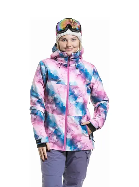 Meatfly dámská SNB & SKI bunda Kirsten Bubles | Růžová | Velikost S