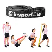 Posilovací guma inSPORTline Rand XXX Strong 208x3,3 cm / 17 kg tmavě šedá