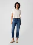Modré dámske rifle GAP mid rise girlfriend Washwell