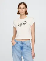 GAP Dámské Crop tričko s logem 749362-00 Velikost: L