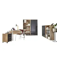 MID.YOU KANCELÁŘ, Sonoma dub, vysoce lesklá antracitová