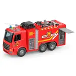 Auto hasičské stříkající, s efekty 30 cm