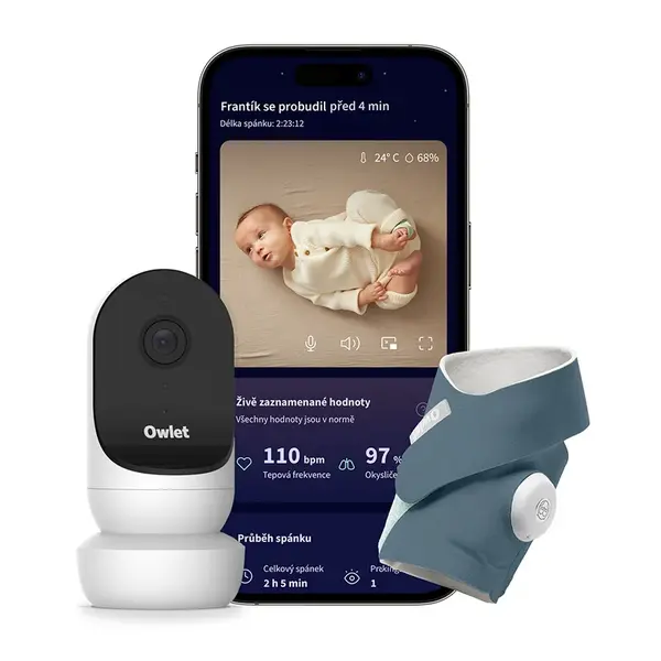 OWLET Dream Sock&Cam 2 monitor dechu s kamerou Bedtime Blue
